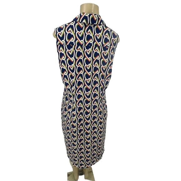 Cabi Women Medium Amour Hearts Shirt Dress Sleeveless Button Front 5370 AR13 - Picture 4 of 10